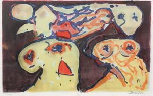Mogens Balle, Composition, 20th Century, Lithograph