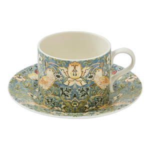 Spode Morris & Co Teacup & Saucer, Strawberry Thief