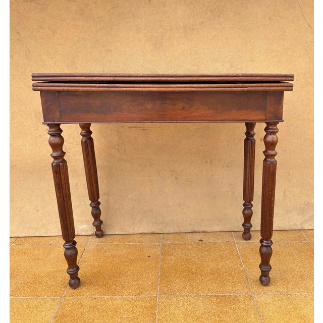 Antique Oak Games Table with Green Felt Top, Early 20th Century For Sale - Image 11 of 11