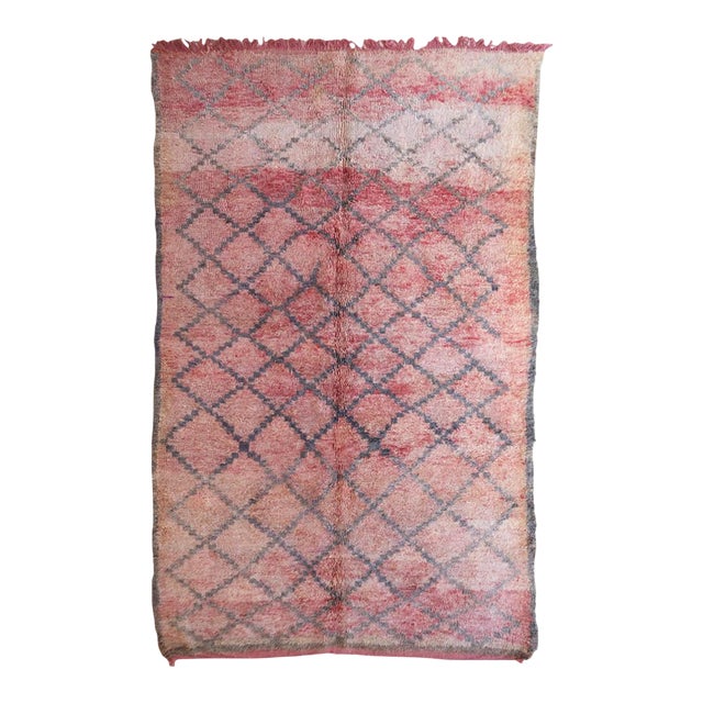 Diamond Moroccan Vintage Rug - 10 X 6 Ft For Sale