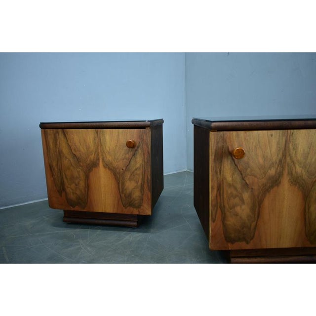 1930s Art Deco Bedside Tables, Czechoslovakia, 1932, Set of 2 For Sale - Image 5 of 18