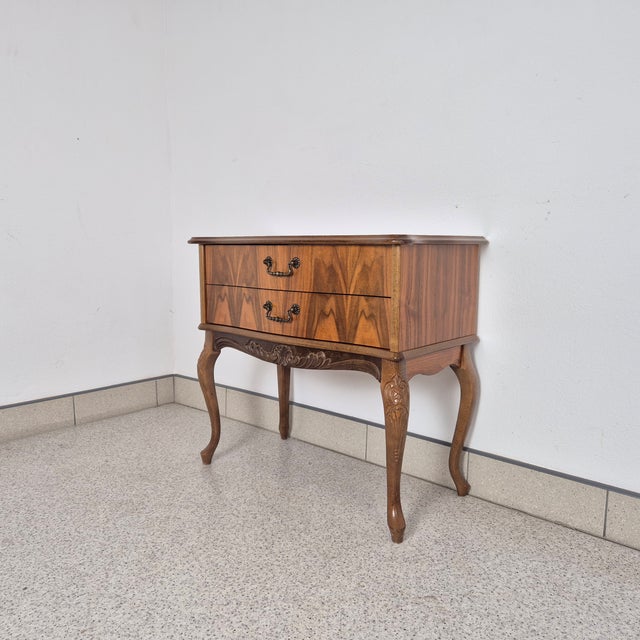 Walnut Veneer Two-Drawer Chest from Bleie Møbelfabrikk, 1970s For Sale - Image 3 of 10