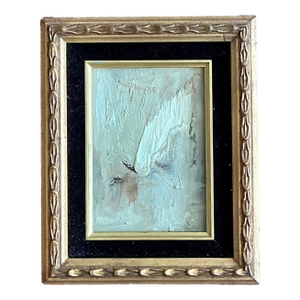 Vintage Original Abstract Oil on Board