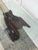 Brown Vintage Palm Beach Style Sculptural Fish Base Glass Console Table For Sale - Image 8 of 12