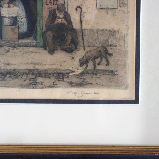 Color Etching by T. F. Simon “From the Latin Quarter” Signed & Numbered C1930 For Sale - Image 6 of 9