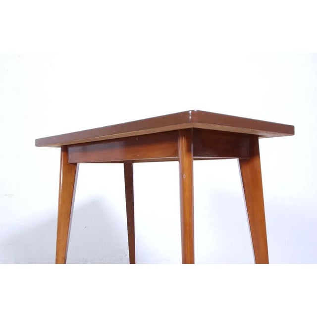 Brown Vintage Table with Formic Top, 1950s For Sale - Image 8 of 11