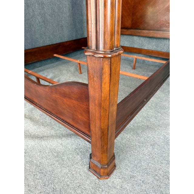 Bassett Furniture King Size Poster Bed Frame For Sale - Image 12 of 18