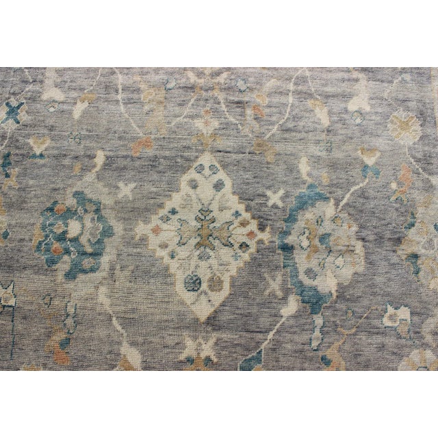 Tribal Design Turkish Oushak Rug by Keivan Woven Arts 10'3 X 14'3 For Sale In Atlanta - Image 6 of 10