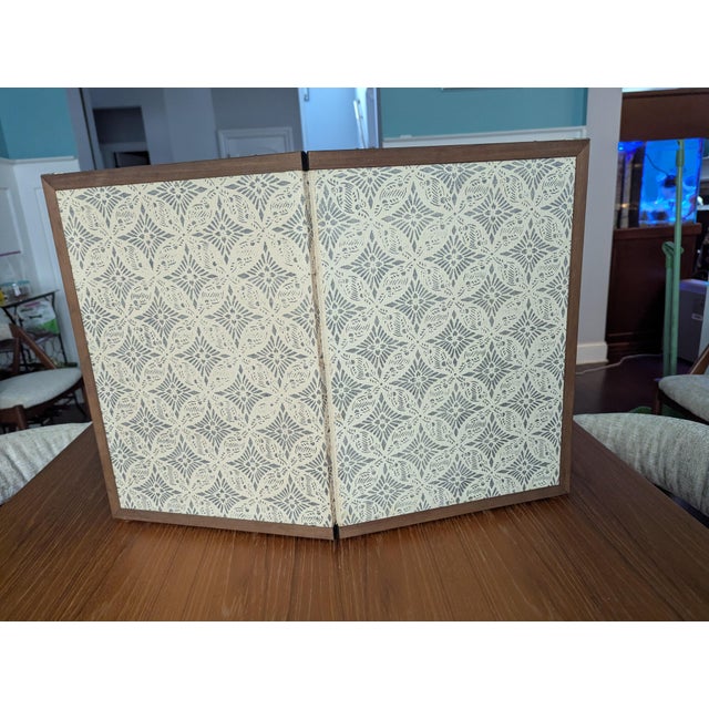 1970s 1970s Vintage Japanese 2-Panel Desktop Byōbu Folding Screen Signed Gyokufu For Sale - Image 5 of 10