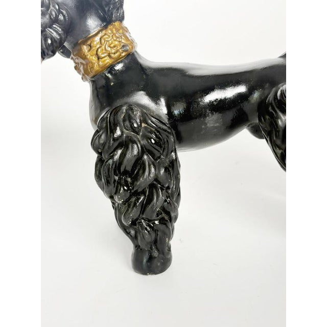 Patinated Plaster Poodle Sculpture, France, 1970s For Sale - Image 6 of 14