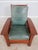 Age: Approx: 30 Years Old Details: Cherry High Quality Construction Nice Tooled Leather Arts & Crafts Reclining Back...