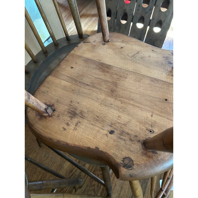 Set of Five 19th C. American Bird Cage Windsor Chairs For Sale - Image 10 of 10