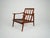 Vintage Teak and Green Velvet Fabric Armchair, 1960s For Sale - Image 6 of 10