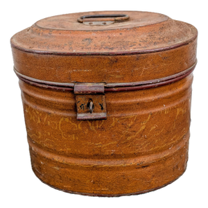 Antique Victorian Metal Hatbox