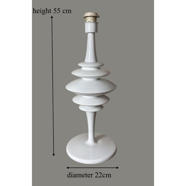 Mid 20th Century Space Age White Painted Aluminum Table Lamp in the Style of Arredoluce For Sale - Image 18 of 18