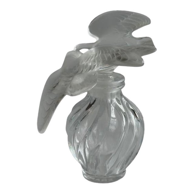 Vintage Lalique France for Nina Ricci “L’Air Du Temps” Kissing Doves Love Birds Crystal Perfume Bottle With Box For Sale
