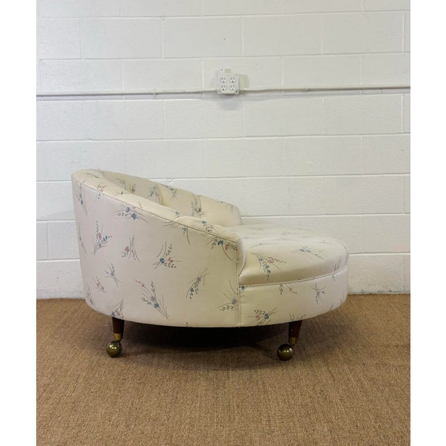 Adrian Pearsall 1970s Oversized Tufted Back Barrel Tub Chair For Sale - Image 4 of 10