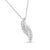 Contemporary .925 Sterling Silver Diamond Accent Bypass Curve 18" Pendant Necklace (I-J Color, I3 Clarity) For Sale - Image 3 of 5