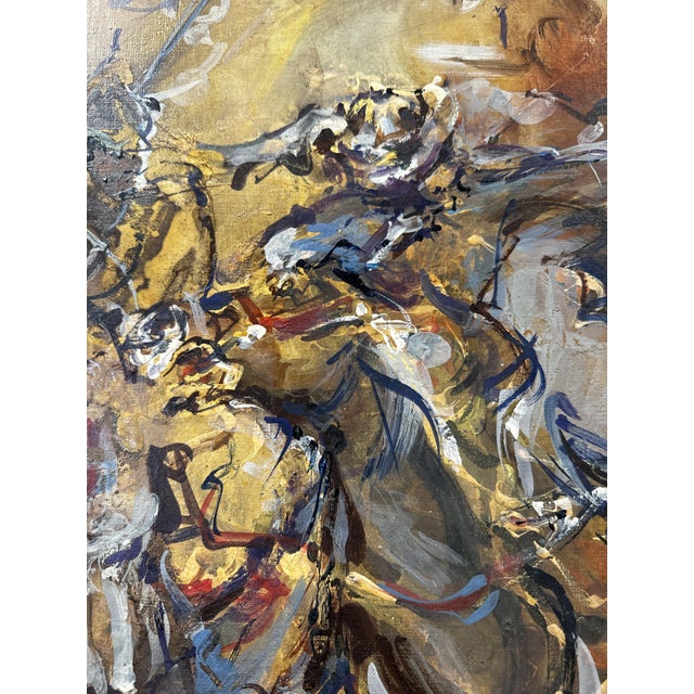 Gérard Pamboujian, Battle of the Pyramids. Oil on Canvas, 1975 For Sale - Image 6 of 9