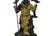 Chinese Vintage Cloisonne Yellow Enamel General Guan Yu Warrior Metal Statue For Sale - Image 3 of 18