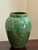 Offering a gorgeous handcrafted artisanal pottery tall vase in a sumptuous green glaze. A real beauty!