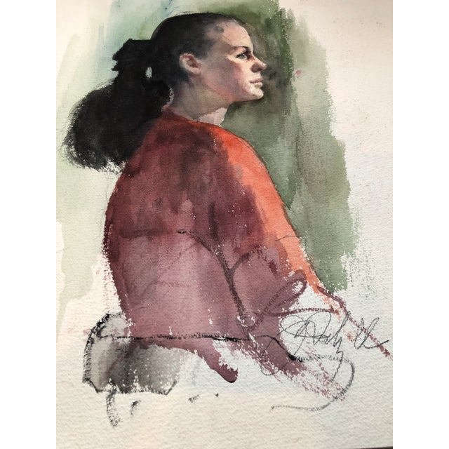 Original painting on paper signed bottom right 18 x 24 unframed