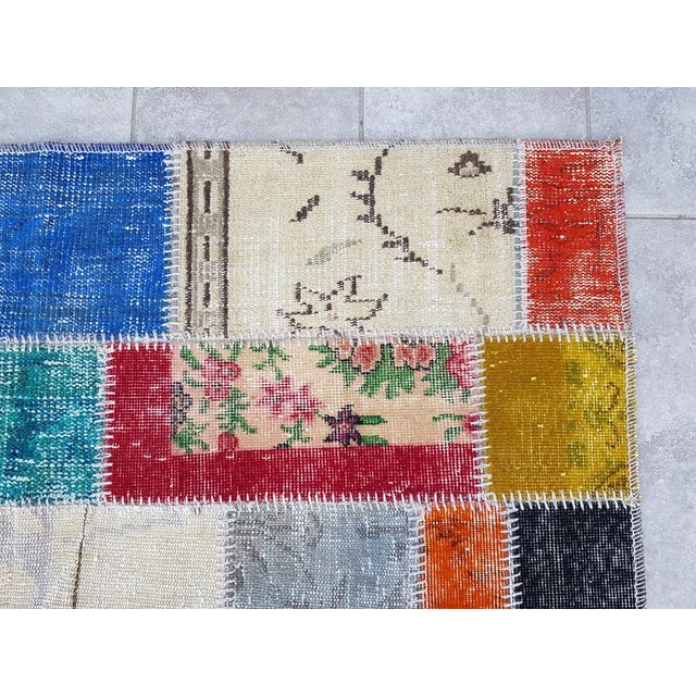 Turkish Oushak Vintage Wool Carpet For Sale - Image 3 of 10