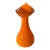 Art Glass Orange Vase Jack-in-the Pulpit For Sale