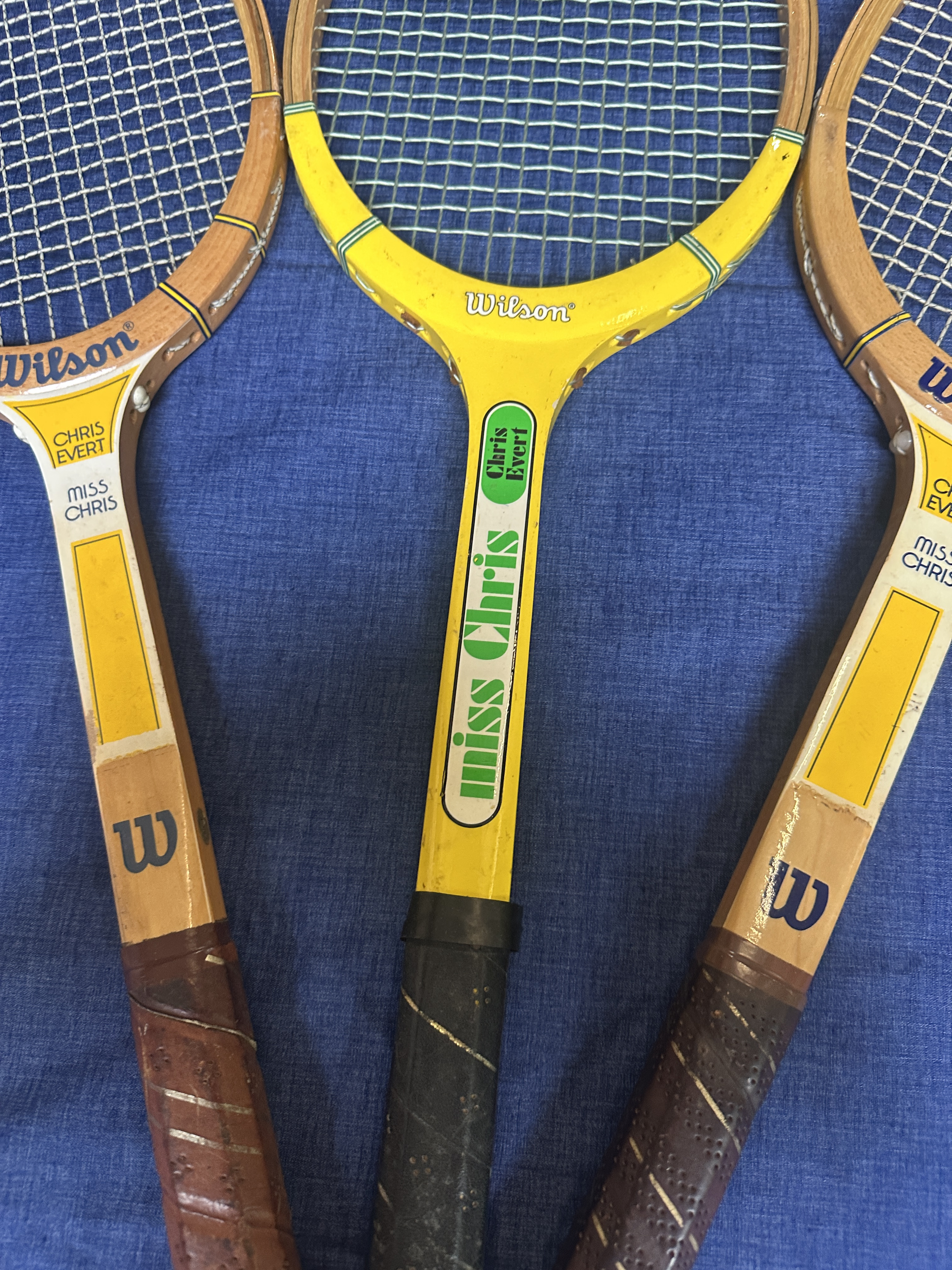 Trio of Vintage Chris Evert Wilson 