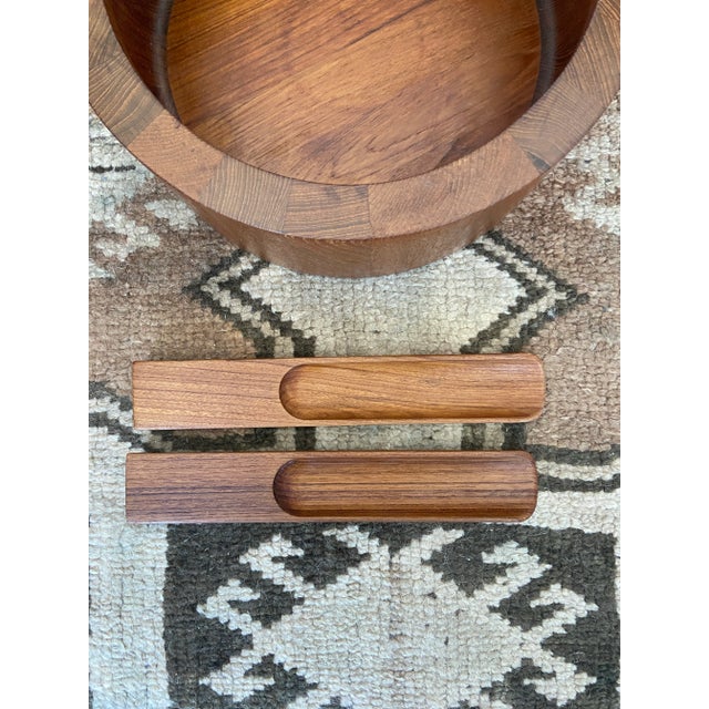 Vintage Dansk Salad Bowl & Server Set For Sale - Image 4 of 10