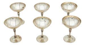 Plain Silver Cups, Set of 6