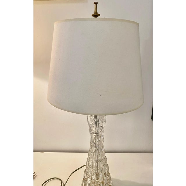 Mid-Century Modern Mid-Century Modern Carl Fagerlund Relief Glass Lamp by Orrefors. 1960's For Sale - Image 3 of 9