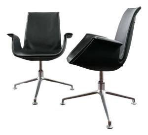 Set of Vintage Swivel Chairs by Preben & Kastholm for Walter Knoll, 2010s