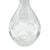 Stylish vintage mid-century modern clear glass single flower bud vase with a simple elegant curve, etched coin dot circles...