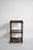 Faux bamboo bookshelves pedestal table, 1960s. Three-tiered square bookcase side table in natural wood imitating bamboo....