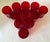 Mid 20th Century Vintage Ruby Red Art Glass Tumblers, Sculptural Mid-Century Modern Drinking Glasses, Blenko Style Dimple Pinched Set of 11 For Sale - Image 5 of 9