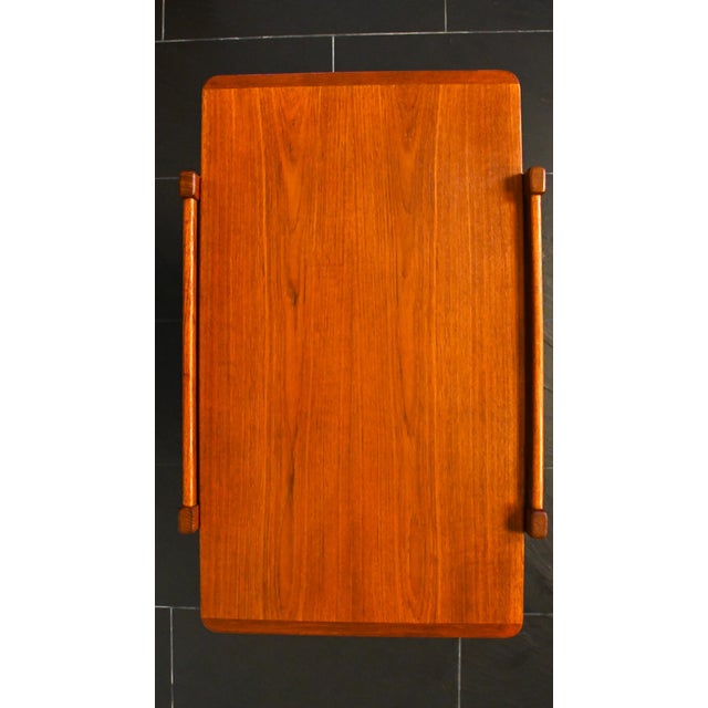 Wood Swedish Rulle Teak Serving Cart by Källemo, 1960s For Sale - Image 7 of 9