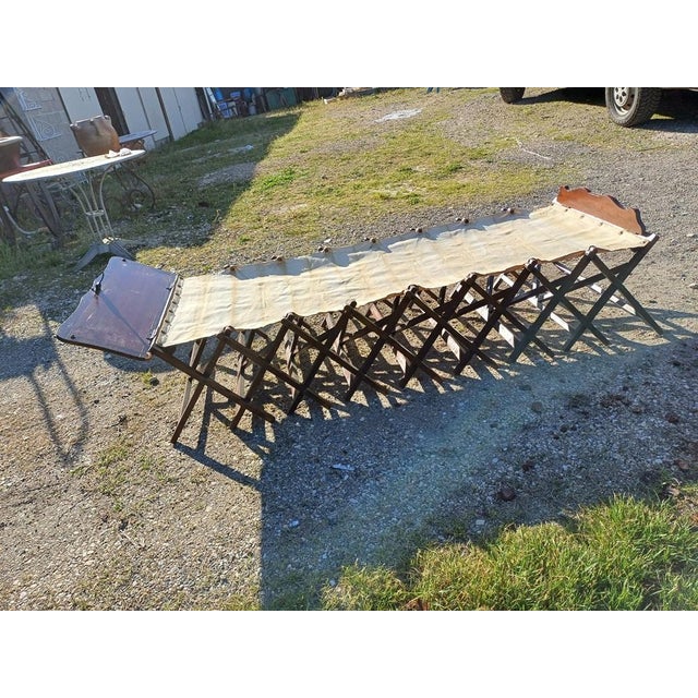 Brown Beech Folding Bed, 1930s For Sale - Image 8 of 9