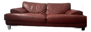 Roche Bobois Italian Leather Sofa - Oxblood/Rust - Excellent Condition
