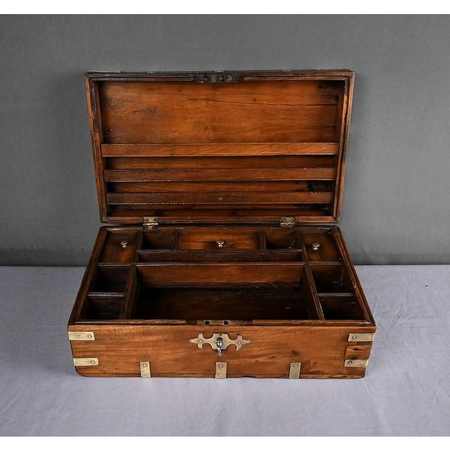 Late 19th Century Teak Correspondence Chest For Sale - Image 12 of 18