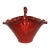 Owens Pottery Signed Red Glazed Basket, North Carolina, 1998 For Sale