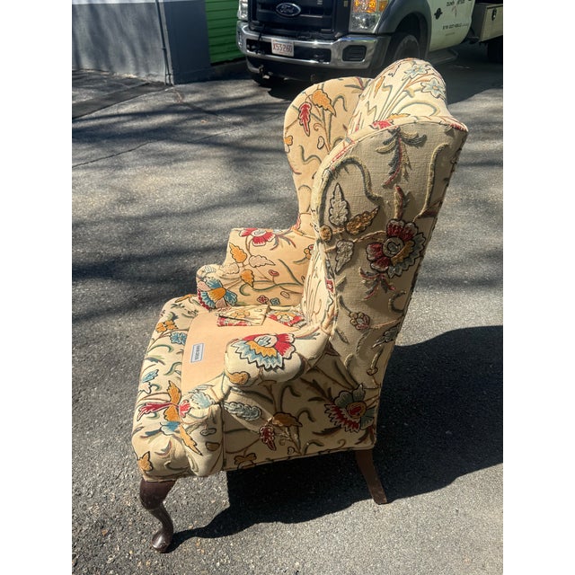 1970s Stunning Vintage Wingback Armchair by Premium American Furniture Maker Knob Creek. For Sale - Image 5 of 5