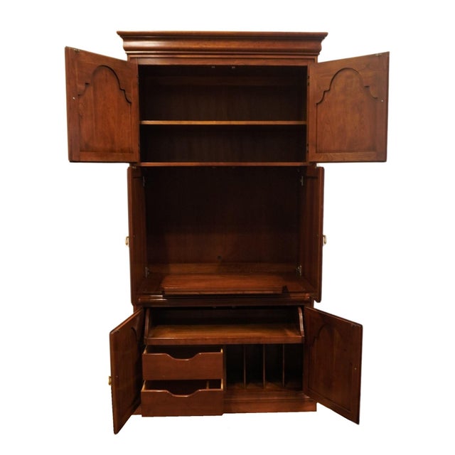 Harden Furniture Harden Furniture Solid Cherry Traditional Style 45" Media Armoire / Wall Unit For Sale - Image 4 of 10