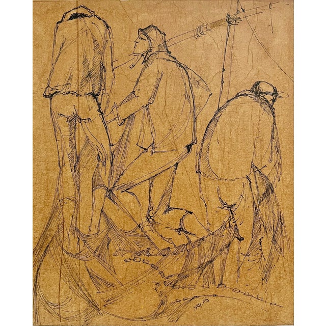 IDF Tzahal Fighter Pilots Dimensions: framed 31 X 25.25 canvas 30 X 24 inches Moshe Katz ( Romanian, Israeli ) Moshe Katz...