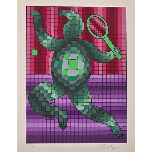 ARTIST: Victor Vasarely TITLE: Tennis Player Variant 2 MEDIUM: Serigraph SIGNED: Hand Signed by Victor Vasarely EDITION...