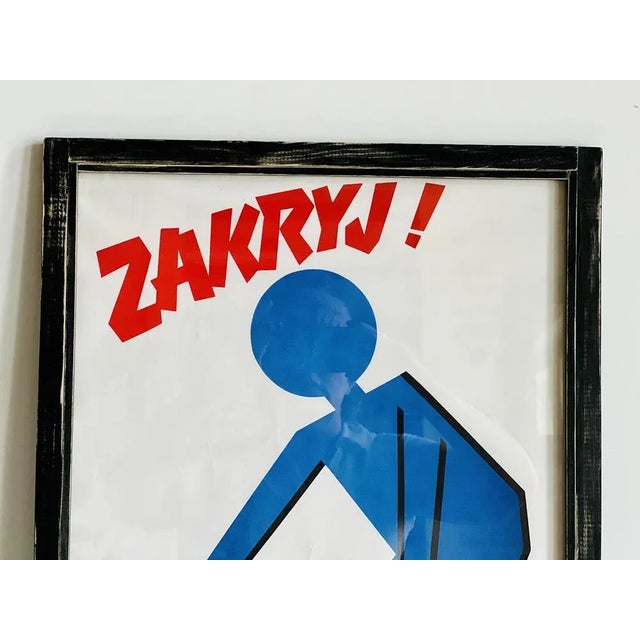 Mid-Century Modern Vintage Industrial Framed Poster For Sale - Image 3 of 10