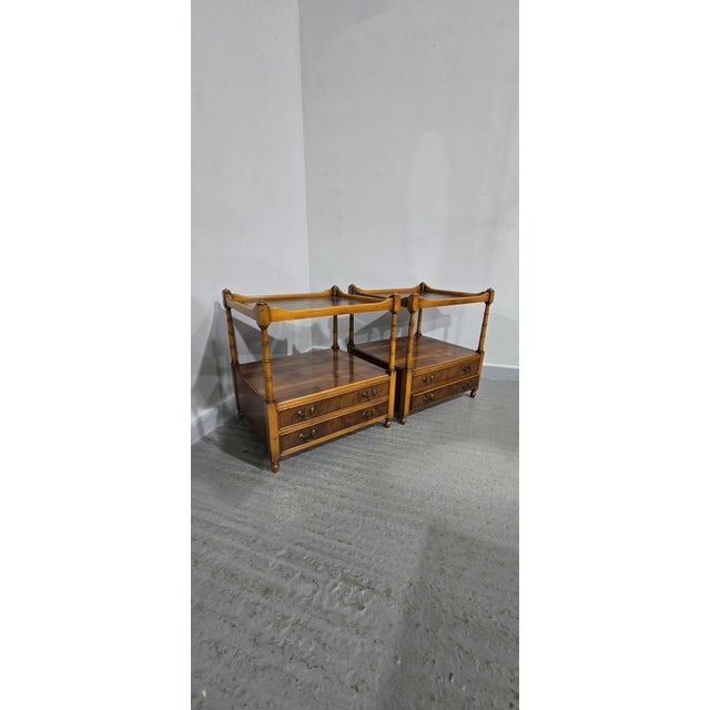 1920s Vintage Yew Side Tables, 1920, Set of 2 For Sale - Image 5 of 13