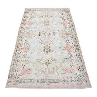 Vintage Turkish Oushak Carpet For Sale