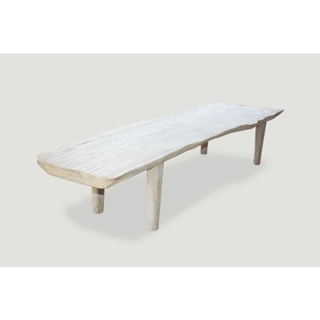 Contemporary Andrianna Shamaris Minimalist Teak Wood Coffee Table or Bench For Sale - Image 3 of 5