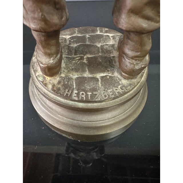 Late 19th Century 19th Century Halfdan Hertzberg Bronze Statue "Le Siffleur", 1889 For Sale - Image 5 of 6